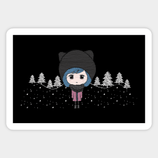 Winter Girl Sticker